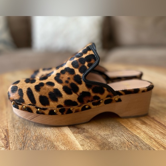 J. Crew Leopard Calf Hair Clog Size 5.5 New w/ out Box - Picture 5 of 11